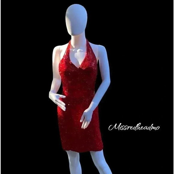 VINTAGE ~Nite Line~ Sequin Dress - Size 4 - Picture 1 of 5